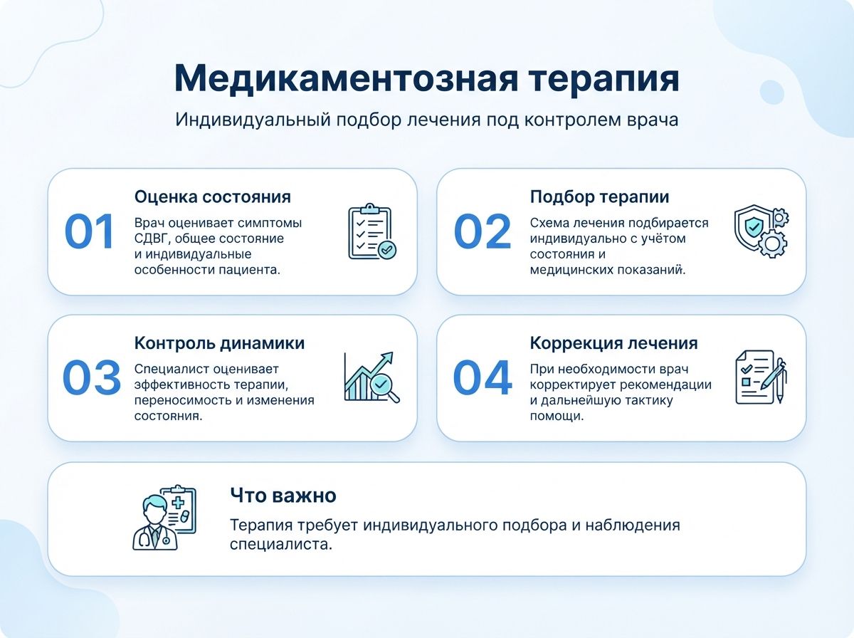 Лечение СДВГ в Сукко у детей и взрослыхинфографика